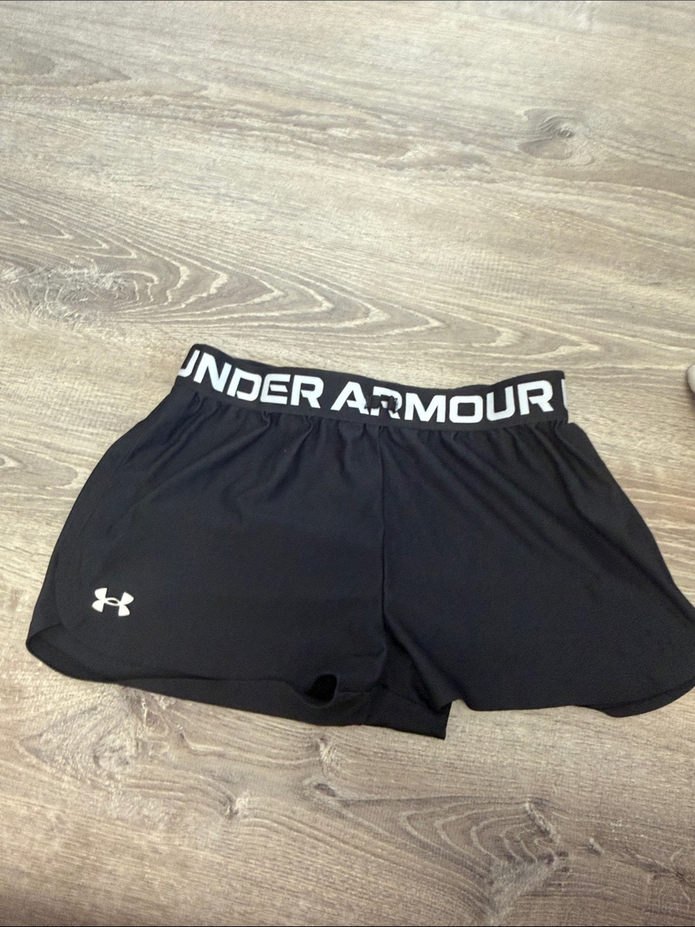 Under Armour Black Women's Logo Elastic Waist Athletic Shorts